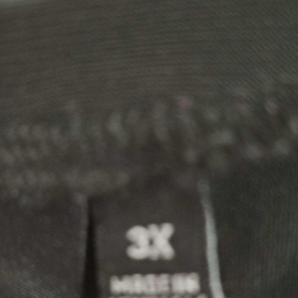 Black Short-Sleeve Button-Down Top with Sheer Stripe Details - Picture 3 of 7